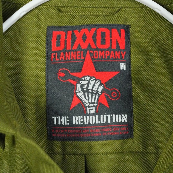 DIXXON Flannel Company The Revolution Olive Green Button Up Shirt Men's Medium - Picture 4 of 8